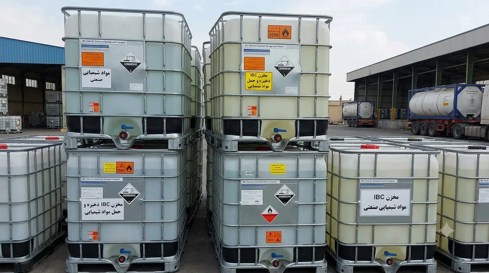 مخزن IBC برای ذخیره و حمل مواد شیمیایی