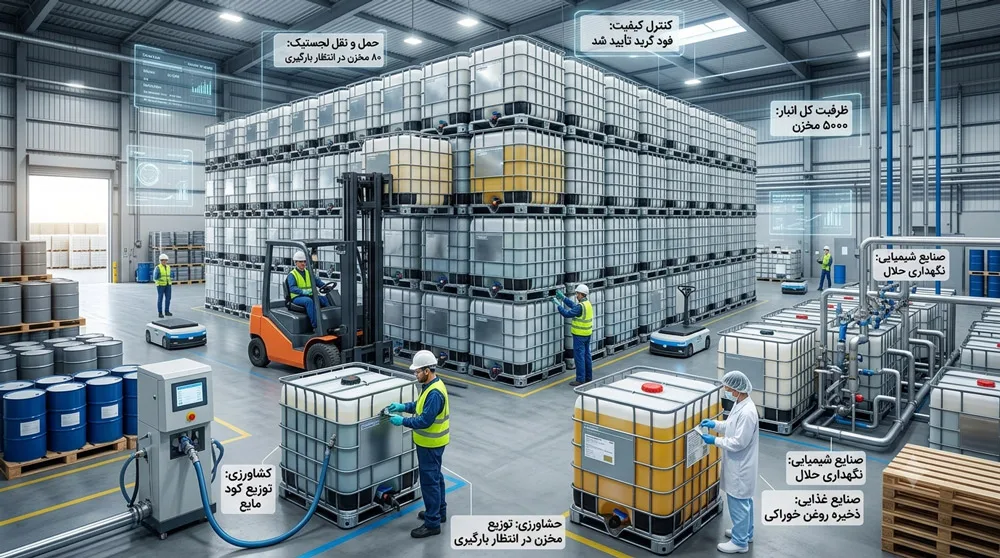 صنایع مصرف‌کننده مخزن IBC