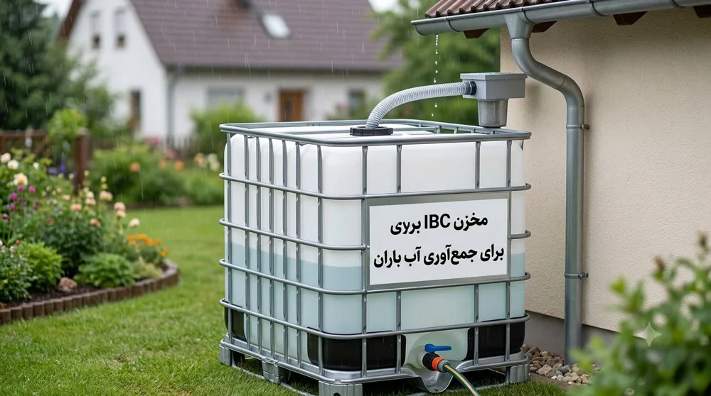 مخزن IBC برای جمعآوری و ذخیره آب باران
