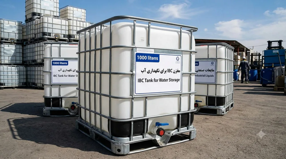 مخزن IBC برای نگهداری آب و مایعات صنعتی