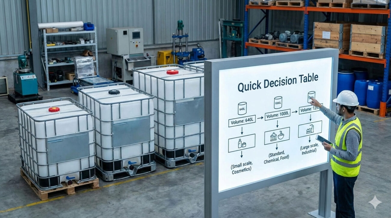 حجم مناسب مخزن IBC برای هر صنعت